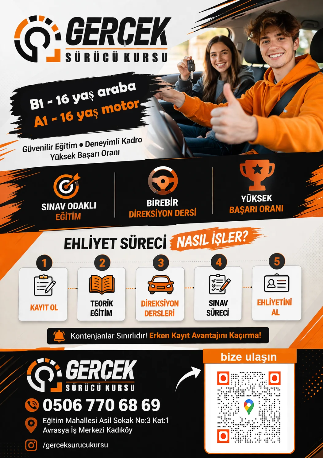 Kadıköy B1 Ehliyet Rehberi (2026 Güncel)