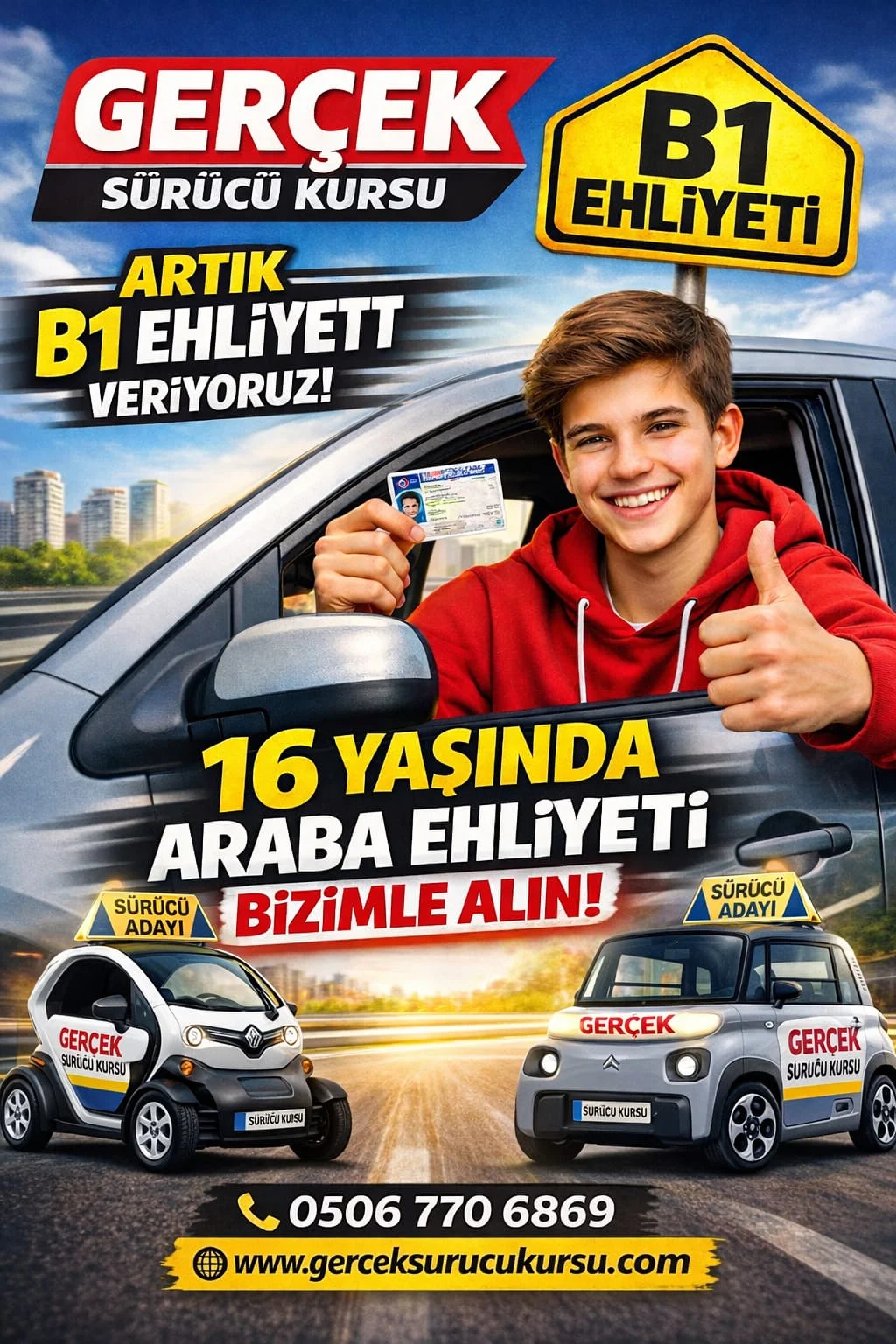 Gerçek Sürücü Kursu’nda B1 Sınıfı Ehliyet Eğitimi Verilmektedir